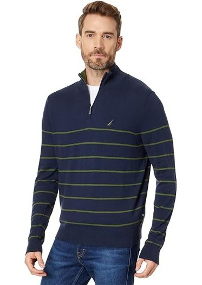Nautica Navtech Striped 1/4 Zip Sweater