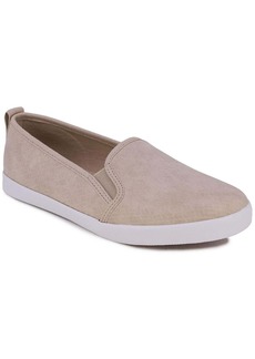 Nautica Sunchaser Womens Faux Leather Low-Top Slip-On Sneakers