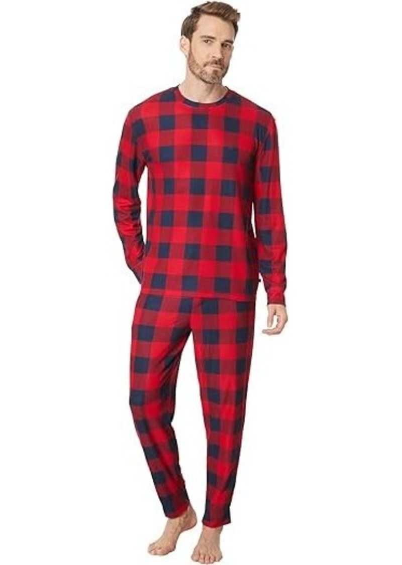 Nautica Waffle Buffalo Plaid Pajama Pants Set