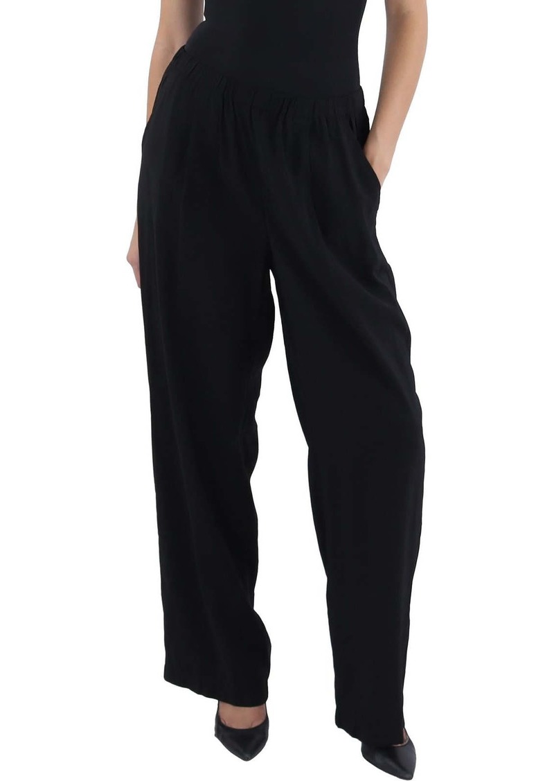 Nautica Womens Pleated High Rise Wide Leg Pants