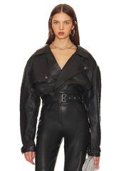 NBD Oversized Leather Motorcycle Jacket