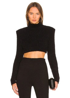 NBD Tory Strong Shoulder Cropped Sweater