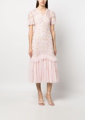 Needle & Thread Primrose floral-embroidered tulle dress