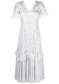 Needle & Thread Primrose floral-embroidered tulle dress
