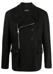 Neil Barrett asymmetric zip-fastening coat
