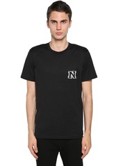 Neil Barrett Cotton Jersey T-shirt W/ Logo Patch