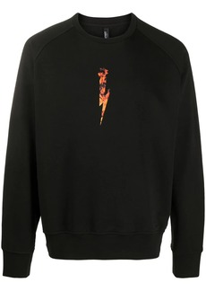 Neil Barrett flames logo print sweatshirt