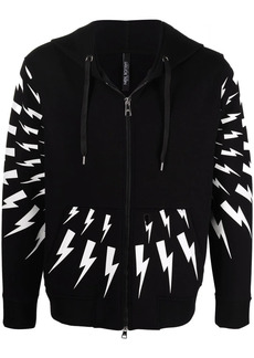 Neil Barrett graphic-print zip-fastening hoodie