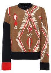 Neil Barrett Intarsia Wool Blend Knit Sweater