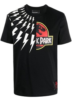 Neil Barrett x Jurassic Park Thunderbolt-print T-shirt