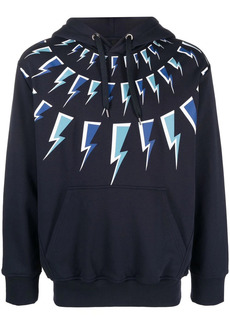 Neil Barrett lightning bolt print hoodie