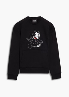NEIL BARRETT - Printed cotton-fleece sweatshirt - Black - XS