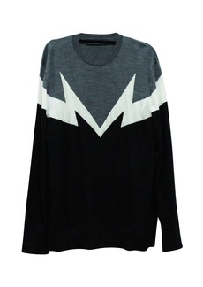 Neil Barrett Double Sonic Bolt Sweatshirt in Multicolor Wool