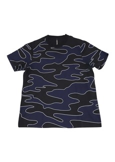 Neil Barrett Graphic Camouflage Print in Black Cotton