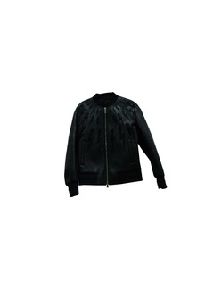 Neil Barrett Thunderbold Bomber Jacket in Black Polyurethane