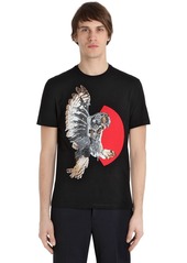 Neil Barrett Owl Printed Cotton Jersey T-shirt