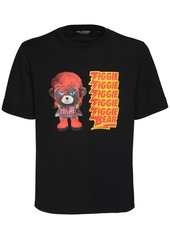 Neil Barrett Ziggie Bear Print Cotton Jersey T-shirt