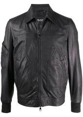 Neil Barrett zipped leather jacket