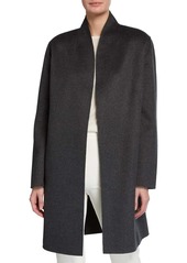 Neiman Marcus Belted Double Face Woven Cashmere Coat