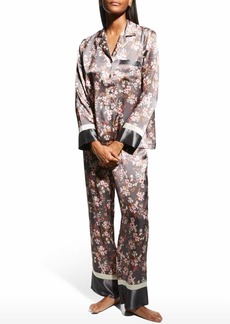 Neiman Marcus Floral-Print Pajama Set