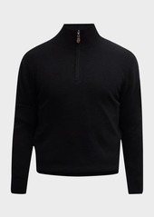 Neiman Marcus Men's Cashmere Quarter-Zip Sweater