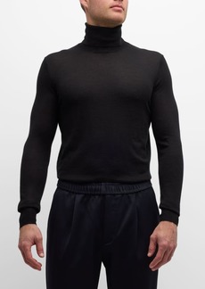 Neiman Marcus Men's Cashmere-Silk Turtleneck Sweater
