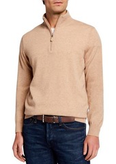Neiman Marcus Men's Cloud Cashmere 1/4-Zip Sweater