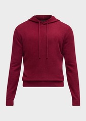 Neiman Marcus Men's Recycled Cashmere Pullover Hoodie