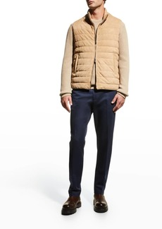 Neiman Marcus Men's Reversible Suede/Polyester Vest