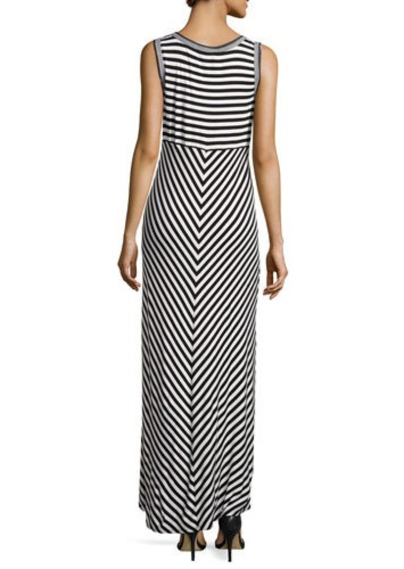 Neiman Marcus Neiman Marcus Stretch-Knit Striped Maxi Dress | Dresses