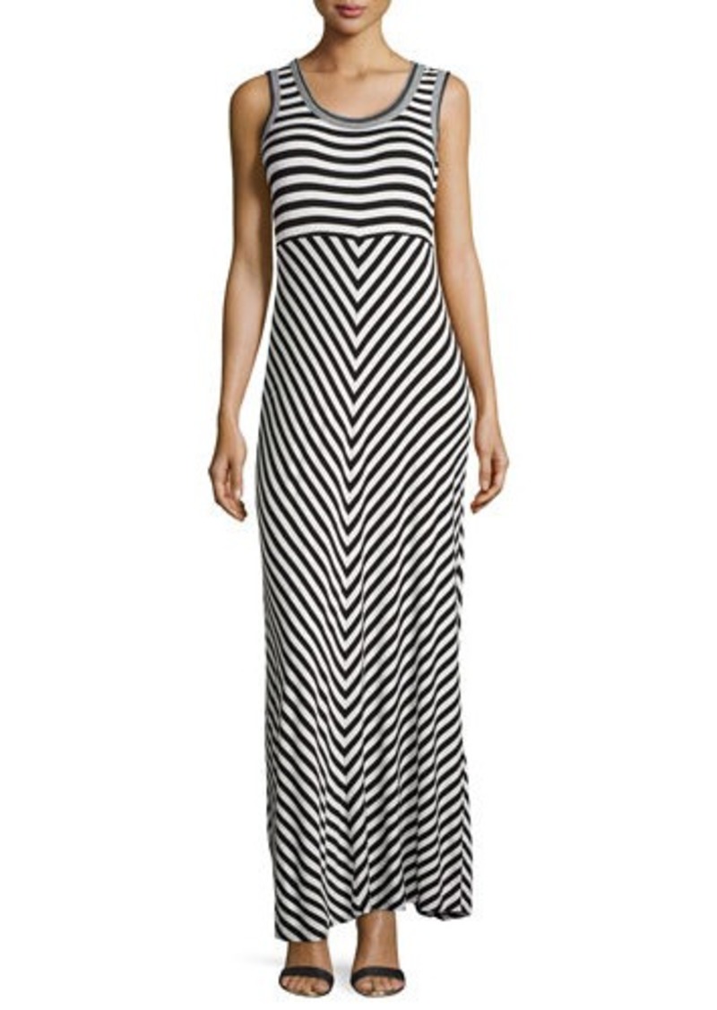 Neiman Marcus Neiman Marcus Stretch-Knit Striped Maxi Dress | Dresses