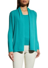 Neiman Marcus Open-Front Cashmere Cardigan