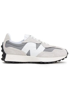 New Balance '327' White Low Top Sneakers with Suede Inserts and Logo in Leather Man
