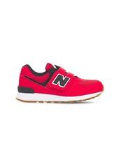 New Balance 574 Faux Leather & Mesh Strap Sneakers