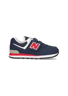 New Balance 574 Faux Leather Strap Sneakers