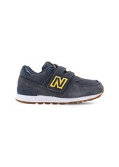 New Balance 574 Leather & Suede Strap Sneakers