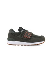 New Balance 574 Leather & Tech Strap Sneakers