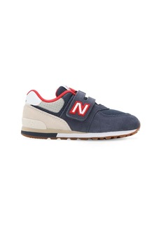 New Balance 574 Suede & Mesh Strap Sneakers