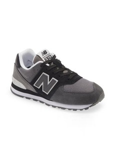 New Balance 574 Sneaker in Black Suede at Nordstrom