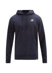 New Balance Logo-embroidered cotton-jersey hooded sweatshirt