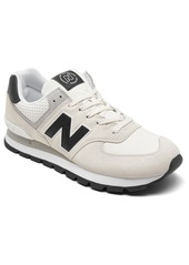 New Balance Men's 574 Rugged Casual Sneakers from Finish Line - Beige/white/black