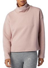 New Balance NB Heat Loft Funnel Neck Quilted Top in Saturn Pink at Nordstrom