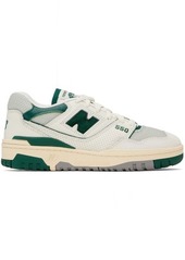 New Balance Off-White & Green 550 Sneakers