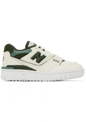 New Balance Off-White & Green 550 Sneakers