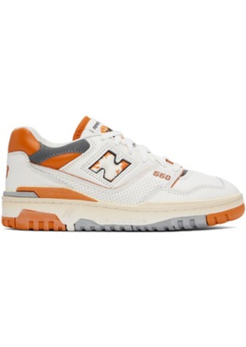 New Balance Off-White & Orange 550 Sneakers