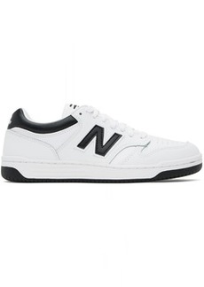 New Balance White & Black 480 Sneakers