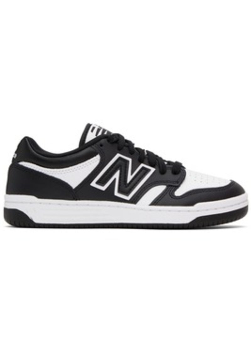 New Balance White & Black 480 Sneakers