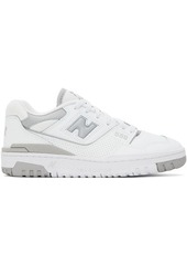 New Balance White & Gray 550 Sneakers