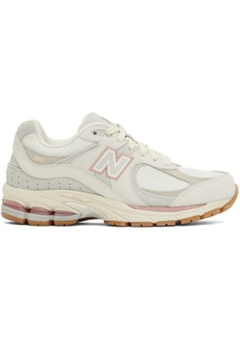 New Balance White & Pink 2002 Sneakers