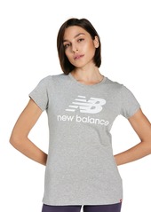 New Balance Women's NB Essentials Stacked Logo Short Sleeve 19